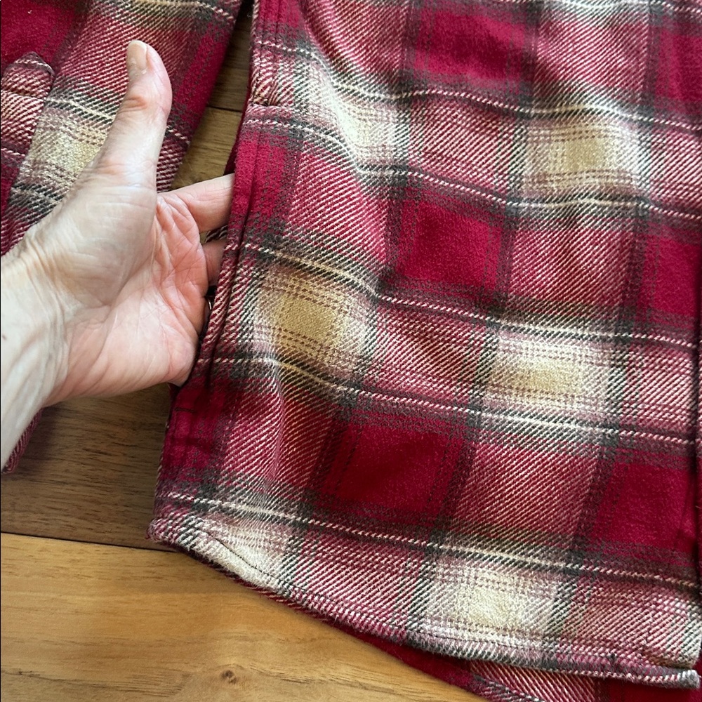 Orvis Big Bear Plaid heavyweight flannel shirt jacket Sz medium - Picture 4 of 5